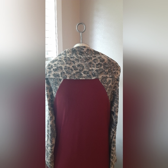 EUC Deer Cowl neck Leopard tunic top/dress - Picture 4 of 4
